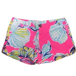 Lily Pulitzer Pink Floral Print Shorts 00